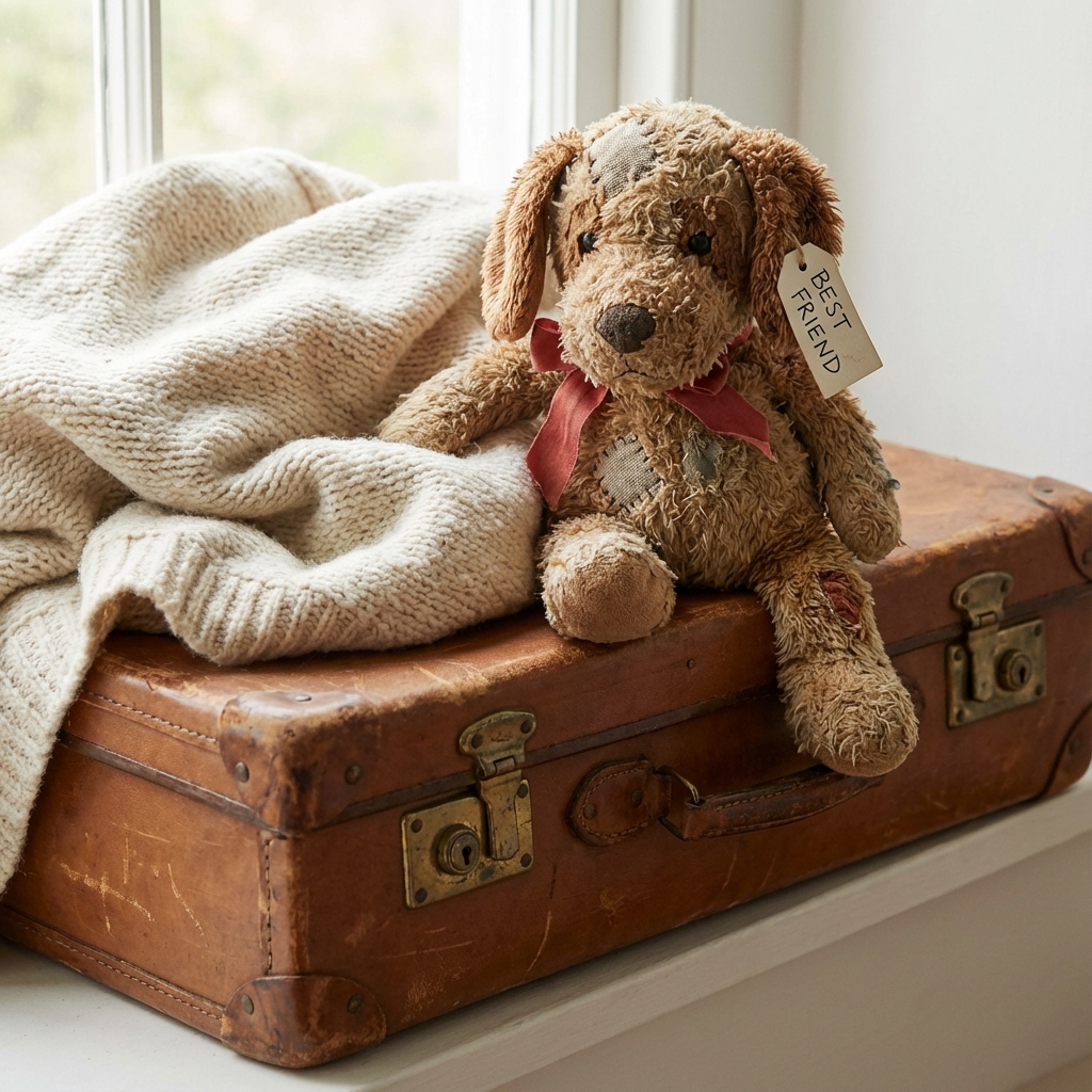 A favorite toy and blanket packed with care